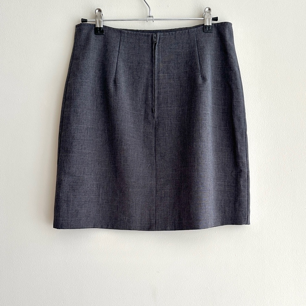 Classic Gray Pencil Skirt, Vintage 90s Juniors Casual Grey Skirt, Size 5/6 - Picture 8 of 14